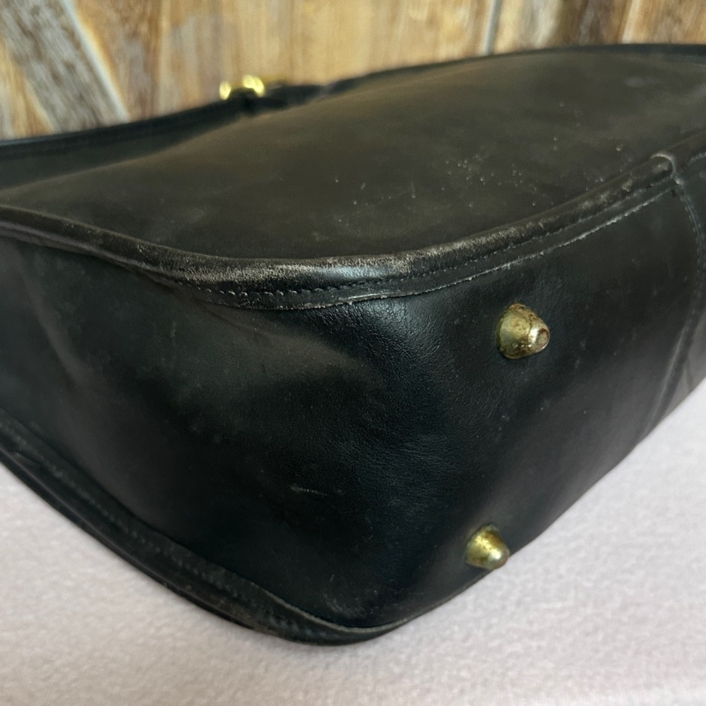 Coach Stewardess 9945 Vintage Black Glove Tanned Cowhide RARE FIND Made in USA - Picture 5 of 16